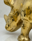 Vintage Brass Rhino