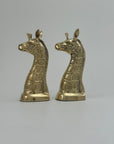 Vintage Brass Giraffe Pair – 7.25” Tall – Elegant Safari Sculptures