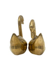 Vintage Brass Swan Pair – Mid-Century Brass Sculptures, Made in Korea