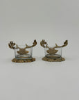 Pair of Vintage Brass Stag Head Candleholders – Luxurious Statement Décor