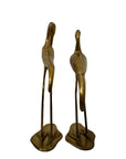 Vintage Tall Brass Cranes – Pair of Mid-Century Modern Heron Sculptures