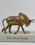 Vintage Brass Bull Figurine