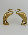 Vintage Brass Heron Birds-A Pair