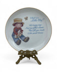 What is a Little Boy Decorative Plate on Brass Easel