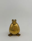 Vintage Brass Frog Lidded Trinket/Candle Pot