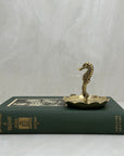 Vintage Brass Seahorse Ring Dish