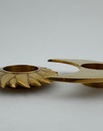 Vintage Brass Sun and Moon Candleholder-A Pair