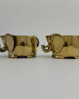 Vintage Brass Elephant Cachepots- A Pair