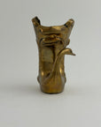 Vintage Brass Swan Vase / Cachepot (7.75”)