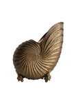 Vintage Brass Nautilus Shell Wine Bucket or Planter