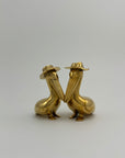 Vintage Brass Pelican Couple