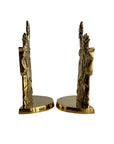 Vintage Brass Statue of Liberty Bookends (Set of Two)