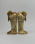 Tall Vintage Brass Pelican Bookends-A Pair