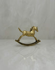 Vintage Brass Rocking Horse Figurine