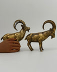 Vintage Brass Ibex Goat Sculptures – Pair-G.O.A.T Wedding Gift for Power Couple