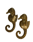 Vintage Brass Seahorse Hooks-A Pair by Hallmark