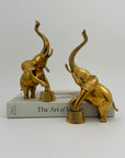 Vintage Brass Circus Elephants- A Pair