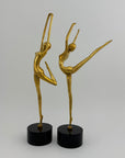 Tall Vintage Brass Ballerina Figurines – Set of Two