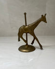 Vintage Brass Giraffe Carousel