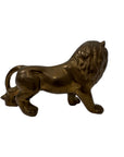 Vintage Brass Lion Figurine – Majestic Mid-Century Modern Roaring King (14”)