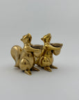 Bronze Squirrel Candleholders-A Pair