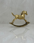 Vintage Brass Rocking Horse Figurine