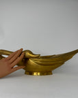 Vintage Brass Swan Trinket Dish- XL