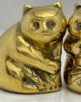 Vintage Brass Panda Bears-A Pair