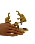 Vintage Brass Elephants on Teeter Totter-Baby Nursery Decor