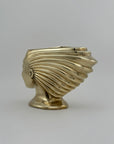 Rare Vintage Dolbi Cashier Brass Woman Head Sculpture – Flowing Hair Bust, 10 lbs