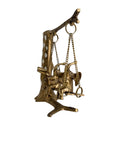 Vintage Brass & Mother of Pearl Elephant Swing