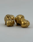 Vintage Brass “House Hippos” – Pair of Brass Figurines