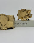 Vintage Brass Elephant Cachepots- A Pair
