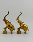 Vintage Brass Circus Elephants- A Pair