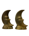 Small Vintage Brass “Man in the Moon” Figurines – Set of 2