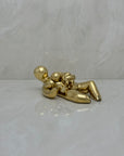 Rare Vintage Brass Mother and Newborn Figurine -A Two Piece Set