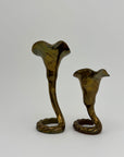 Vintage Brass Tulip Candlestick Holders-A Pair