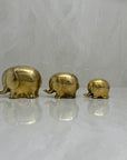 Vintage Brass Elephant Family-A Set of Three