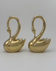 Vintage MCM Brass Swans- A Pair