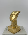 Vintage Brass Face Sculpture | Mid-Century Modern