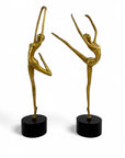 Tall Vintage Brass Ballerina Figurines – Set of Two