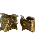 Pair of Vintage Brass Conch Shell Planters