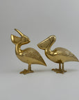A Large Pair of Vintage Brass Pelicans-MCM