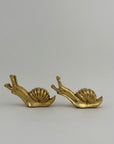 Vintage Brass MCM Snails-A Pair