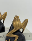 Vintage Bombay Frog on Rock Bookends-A Pair