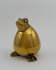Vintage Brass Frog Lidded Trinket/Candle Pot