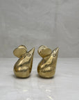 Vintage Brass Mouse Pair