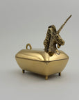 Vintage Brass Unicorn Trinket Box