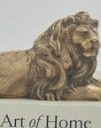 Vintage Brass Lion- A Regal Art Deco Figurine