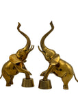 Vintage Brass Circus Elephants- A Pair